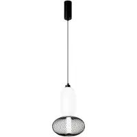 LUCE Design LED-hengelampe INKAS, høyde 41 cm, svart, glass/metall, CCT