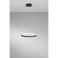 LUCE Design LED-pendellampe Axis, Ø 40 cm, svart, metall, CCT