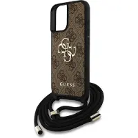 GUESS Pu 4g Metal Logo Crossbody Strap Iphone 16 Telefondeksel