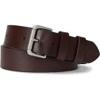 Ralph Lauren for man. 405899989001 Leather belt with brown roller buckle (40), Casual, Classic