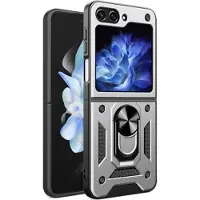 Mtp Products Samsung Galaxy Z Flip6/Z Flip7 FE Hybrid-deksel med Ringholder - Sølv