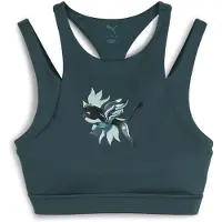 Puma GREEN TERRAINS GRAPHIC BRA - MID Women, Clothing, L