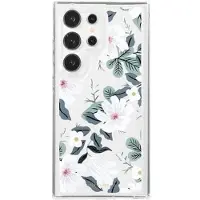 Mtp Products Samsung Galaxy S23 Ultra Fashion TPU-deksel - hvite blomster