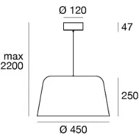 LINEA LIGHT LED-hengelampe Delfi_P, svart, Ø 45 cm, metall