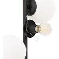 Opviq Gulvlampe Faze, svart, glass, høyde 130 cm, 4 lyskilder, E27