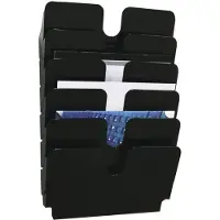 Durable FLEXIPLUS - Litteraturholder - veggmonterbar - 6 rom - for A4 - svart