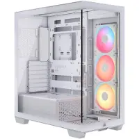 Corsair iCUE LINK 3500X LX-R RGB - Mid tower - utvidet ATX (E-ATX) - sidepanel med vindu (herdet glass) - ingen strømforsyning (ATX) - hvit - USB/lyd
