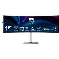 Philips 49B2U5900C - LED-skjerm - kurvet - 49 (48.8 synlig) - 5120 x 1440 Dual Quad HD @ 75 Hz - VA - 400 cd/m² - 3000:1 - DisplayHDR 400 - 2xHDMI, DisplayPort, USB-C - høyttalere - sølv, koksgrå