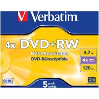 Verbatim DataLifePlus - 5 x DVD+RW - 4.7 GB 4x - CD-eske