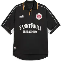 Puma FC St. Pauli Retro Football Jersey Men, Clothing, Black/White, M