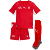 Puma Switzerland 2026 Home Mini Kit Youth, Shop, Red/White, 5-6Y