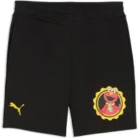 Puma Borussia Dortmund x Sesame Street Shorts Youth, Football, Black/Faster Yellow, 5-6Y