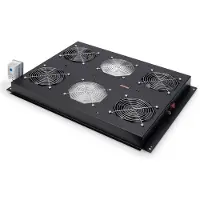 Digitus Professional DN-19 FAN-4-SRV-B - Racktak med 2 vifter - med 4 kjølevifter - svart, RAL 9005 - 19