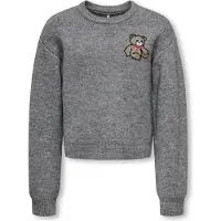 ONLY Genser - Strikk - KogTeddy - Medium+ Grey Melange/Tedd - - 13-14 år (158-164) - Genser