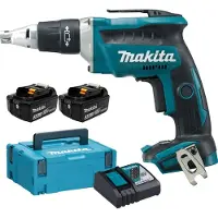 Makita DFS451RFJ, Elektrisk skrutrekker, Pistolhåndtak, 1/4, Sort, Blå, 4000 RPM, 4 mm