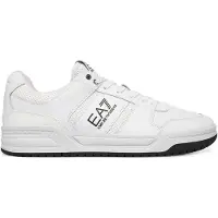 EA7 unisex. X8X234_XK422 Leather Sneakers Baseline white, black (40), Flat, Laces, Casual