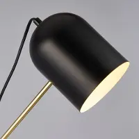 Searchlight Gulvlampe Zaliha, svart/gull, metall, 120 cm, E27