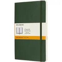 Moleskine Classic, Monokromatisk, Grønn, 192 ark, 70 g/m², Linjerte ark, Innbundet (hardcover)