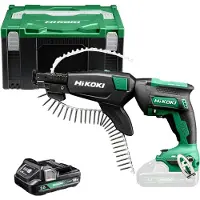 HiKOKI .GIPSSKRUETREKER 18V W18DA WBZ 2x2,0Ah + BL MAGASIN 5000rpm HSC