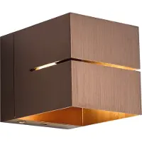 QAZQA Moderne vegglampe mørk bronse inkl. LED og berøringsdimmer oppladbar - Joris Groove