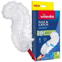 Vileda 179432, Fjærkost, Hvit, Rød