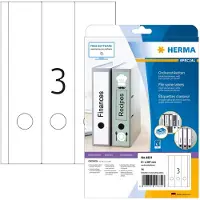 Herma Special - Papir - matt - permanent selv-adhesiv - belagt - hvit - 61 x 297 mm - 90 g/m² - 75 etikett(er) (25 ark x 3) filmappeetiketter