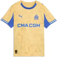 Puma Olympique de Marseille Special Edition Jersey Youth, Shop, Light Gold/Royal Sapphire, 5-6Y