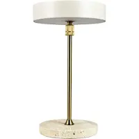 Dyberg Larsen LED-bordlampe med batteri, «Moonlight», beige