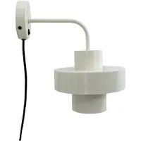 Dyberg Larsen vegglampe Stoke, kitthvit, Ø 20 cm, metall