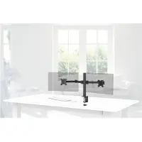 Hama mounting kit - full-motion - for 2 monitors - black