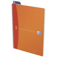Oxford Power Oxford Office My Colours - Notisbok - spiralbundet - A4 (210 x 297 mm) - 90 ark / 180 sider - hvitt papir - rutet - assorterte fargepermer - polypropylen (PP)