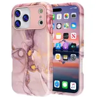Mtp Products iPhone 17 Pro Max Luksuriøst Marmor Hybrid-deksel - Lilla / gull