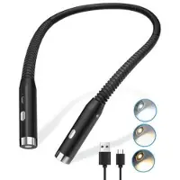 Mtp Products F4 oppladbar LED-halsleselampe - svart