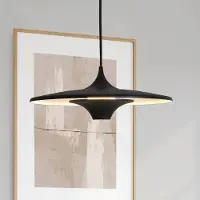 VIOKEF LED-pendellampe Rene, svart, Ø 42 cm, metall