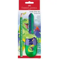 Faber-Castell Blyantsett - Dinosaur Jumbo - 3 Deler - Grønn - - OneSize - Blyanter