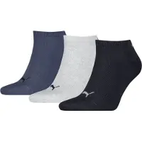 Puma Sneaker Socks Unisex (3-pack), Clothing, Navy/Grey/Nightshadow Blue, 47-49
