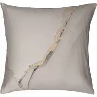 Borg Putetrekk 60x63 cm - 100% bomullssatin - Vendbart grått marmorert design