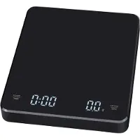 INF Oppladbar kaffevekt med tidsregulator 3 kg / 0,1 g Black