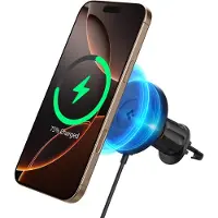 Spigen OneTap Pro 4 MagSafe Car Mount Charger - black - Wireless / AirVent Hook