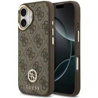 GUESS 4G Strass Logo MagSafe-etui for iPhone 17 - brun