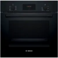 Bosch Serie | 2 HBF133BA1 - Ovn - innebygd - fordypning - bredde: 56 cm - dybde: 55 cm - høyde: 57.5 cm - med selvrens - Klasse A - svart