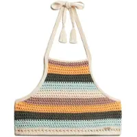 Superdry for woman. W6011988A Multicoloured Crochet Halter Top (XS), Casual, Multicolor, Polyester, Sleeveless / Straps