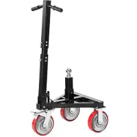 Vevor tilhengertralle, 1450 kg tungvektkapasitet, 40 cm og 50 cm høydejusterbar tilhengertralle, med 5 cm tilhengerfeste, justerbar håndtakslengde, 20 cm svingbare hjul, for flytting av bobilhenger