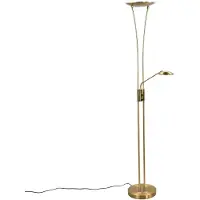 LINDBY LED-uplight Eda, høyde 180 cm, messing, dimbar