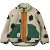 Liewood Fleecejakke - Noah - Spot Dots/Mist - - 6 år (116) - Fleecejakke