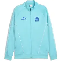 Puma Olympique de Marseille KING Anthem Jacket Men, Clothing, Aqua/White, 3XL