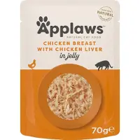 Applaws Lever Og Kylling I Gele 16x70g Våtfôr Til Katt