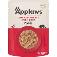 Applaws Kylling Og Biff I Gelé 16x70g Kattemat