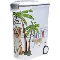 Curver tørrfôrbeholder Hund - Palme-Design: opptil 20 kg tørrfor (54 Liter)