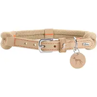 Hunter halsbånd Malia, beige/natur - Størrelse 45/S: 35 - 40 cm halsomkrets